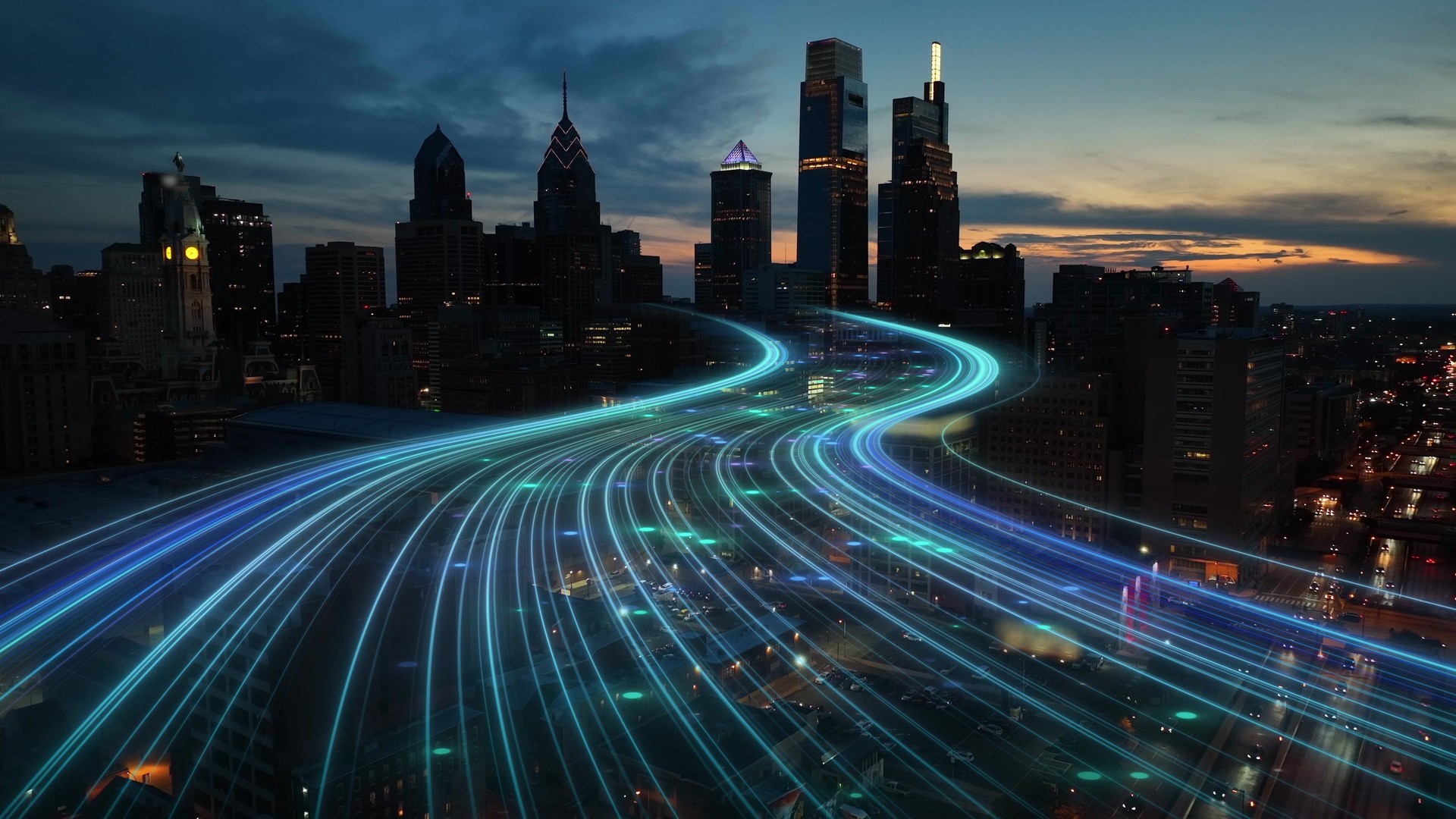 Smart city digital transformation development concept